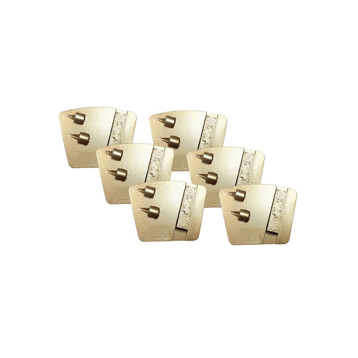 1 Satz (6Stk.) PKD + Blocksegment Schleifschuh - Bronze -...