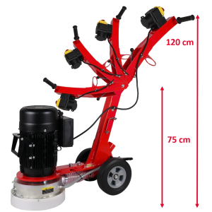 Floor grinder BS 250 with grinding star Ø 250 mm for concrete / 20 diamond segments