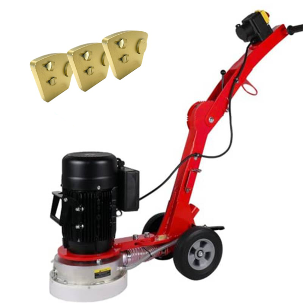 Floor grinding machine BS 250 with grinding shoe set for epoxy resin & tile adhesive / PCD + round segment