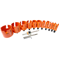 Mandrex Lochsägen Set SuperXcut mit Hartmetallzähnen für Holz & PVC - 15-teilie - Ø 20 - 76 mm