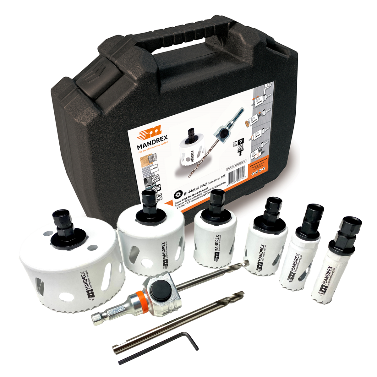 Mandrex 10-teiliges Premium Lochsägen Set Bi-Metall...