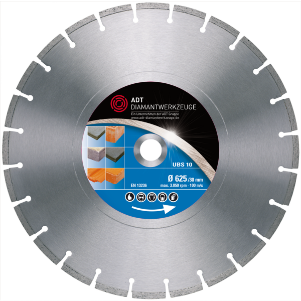 Diamond cutting disc UBS 10 Premium / tight toothed / Ø 700 mm / 22,2 mm bore size