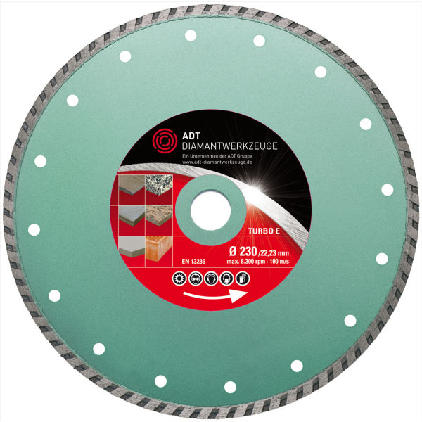 Diamond cutting disc Turbo E Standard / dry - wet -cut / Ø 115 mm / 20,0 mm bore size