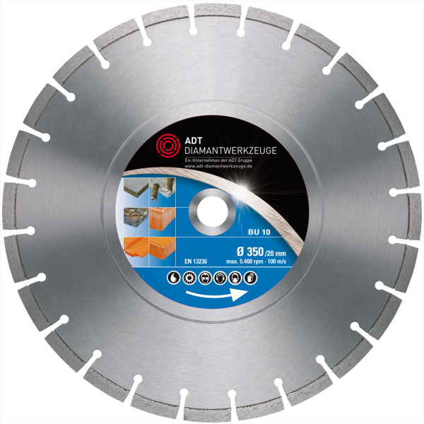 Diamond cutting disc BU 10 Premium / laser-welded / Ø 150 mm / 20,0 mm bore size