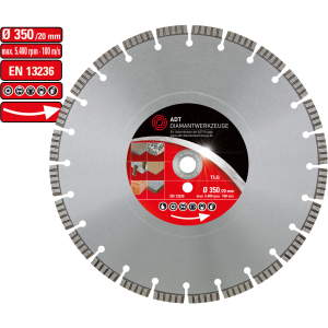 Diamond cutting disc TLG Premium / laser-welded / Ø 350 mm / 20,0 mm bore size