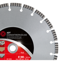 Diamond cutting disc TLG Premium / laser-welded / Ø 300 mm / 30,0 mm bore size