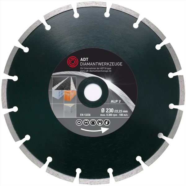 Diamond cutting disc ALP 7 Premium / laser-welded / Ø 200 mm / 30,0 mm bore size