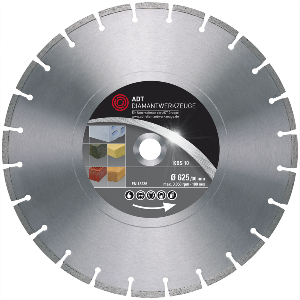 Diamond cutting disc KBS 10 Premium / tight toothed / Ø 650 mm / 20,0 mm bore size