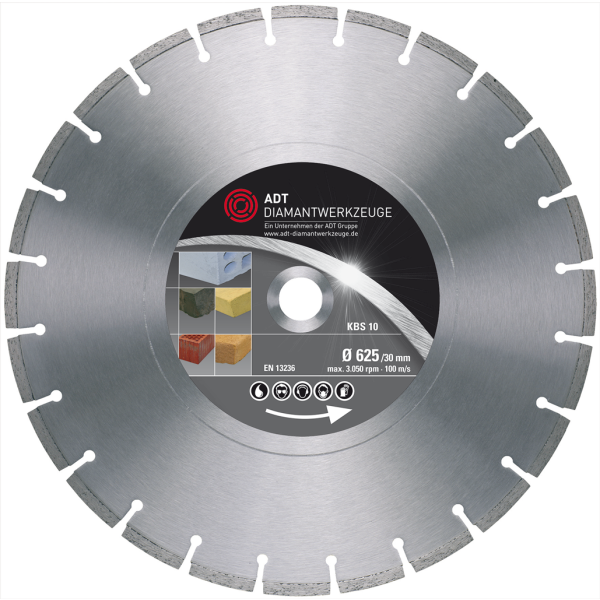 Diamond cutting disc KBS 10 Premium / tight toothed / Ø 625 mm / spezial size