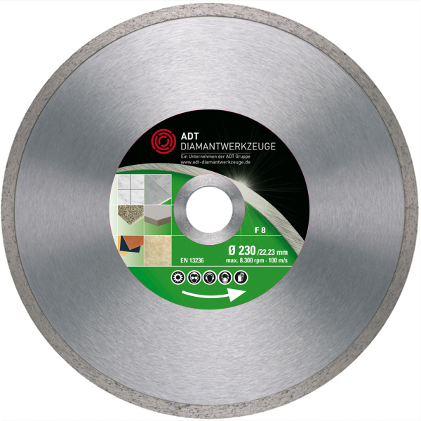 Diamond cutting disc F 8 Premium / sinter / Ø 115 mm / 20,0 mm bore size