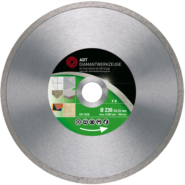 Diamond cutting disc F 8 Premium / sinter / Ø 125 mm / spezial size