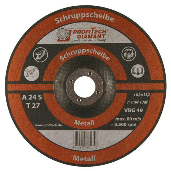 CL-Schruppscheibe Metall Ø 125x6x22,23 mm