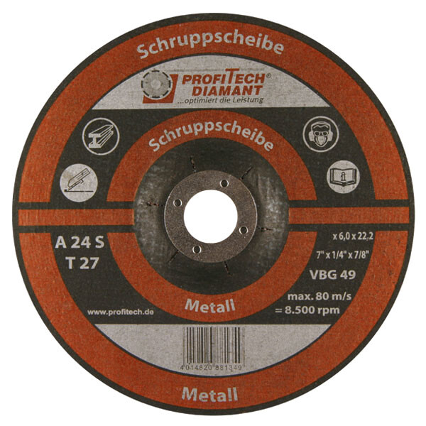 CL-Schruppscheibe Metall Ø 180x6x22,23 mm