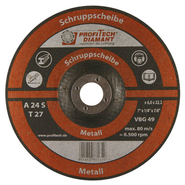 3M™ Cubitron™ 3 Cut and Grind Schruppscheibe, 94542, 36+, T27, 180 mm x 4,2 mm x 22,23 mm 3M™ Cubitron™ 3 Cut and Grind Schruppscheibe, 94542, 36+, T27, 180 mm x 4,2 mm x 22,23 mm