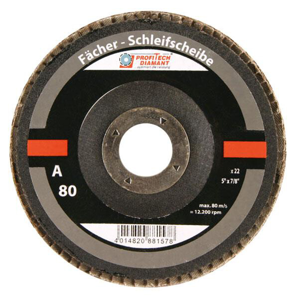 Fan grinding wheel/ Lamella sanding pad, 22,2mm bore size T29 obliquely