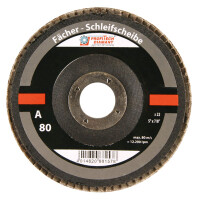 Fan grinding wheel/ Lamella sanding pad, K60 Ø115x 22,2mm bore size T29 obliquely