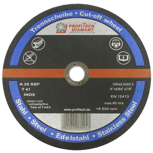 INOX-cutting disc, Ø230x1,0x22,23mm