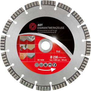 Diamanttrennscheibe TLG Premium / Lasergeschweißt / Ø 230 mm / 20,0 mm Bohrung