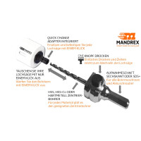 MXqs One Click - BI-METAL HOLE SAW FineXcut M42