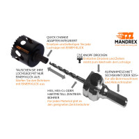 MXqs One Click - BI-METAL HOLE SAW EasyXcut M3