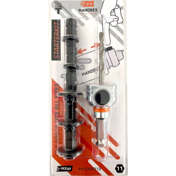 11 mm Hexagon MXqs One-Click starter kit Set2 (short pilot drill)