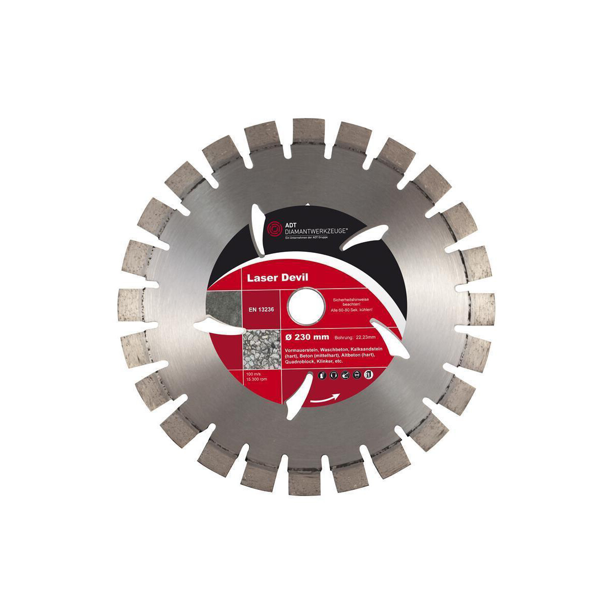 Diamond cutting disc laser devil