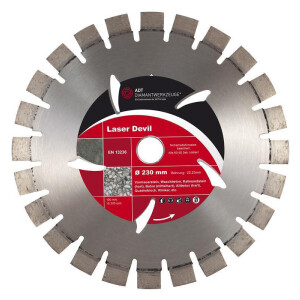 Diamond cutting disc laser devil