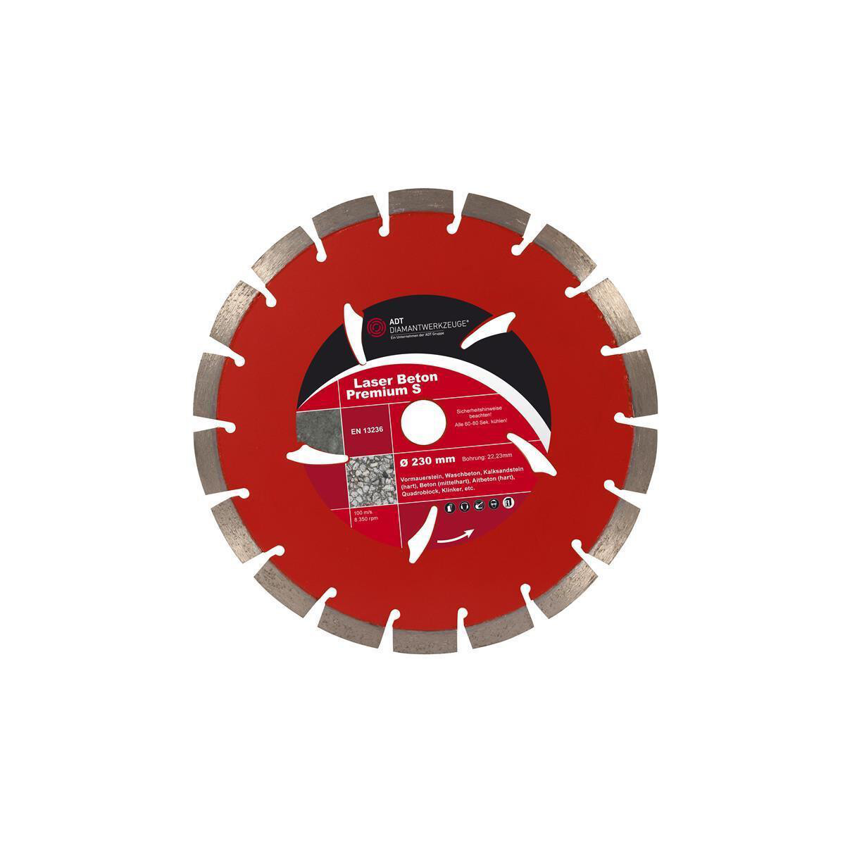 Diamond cutting disc laser concrete PREMIUM-S
