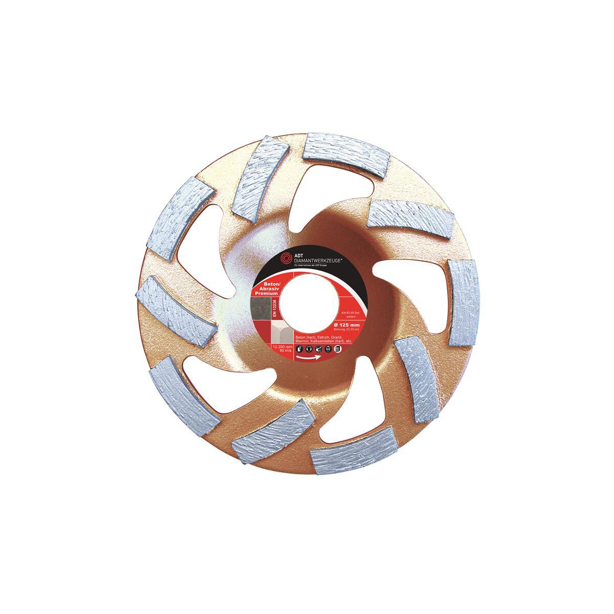 Diamond cup wheel change segment concrete / abrasive premium