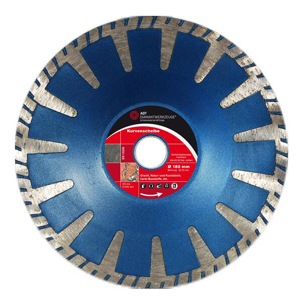 diamond cutting disc cam disc Ø 180 mm / segment height 9 mm / bore size 22,23 mm