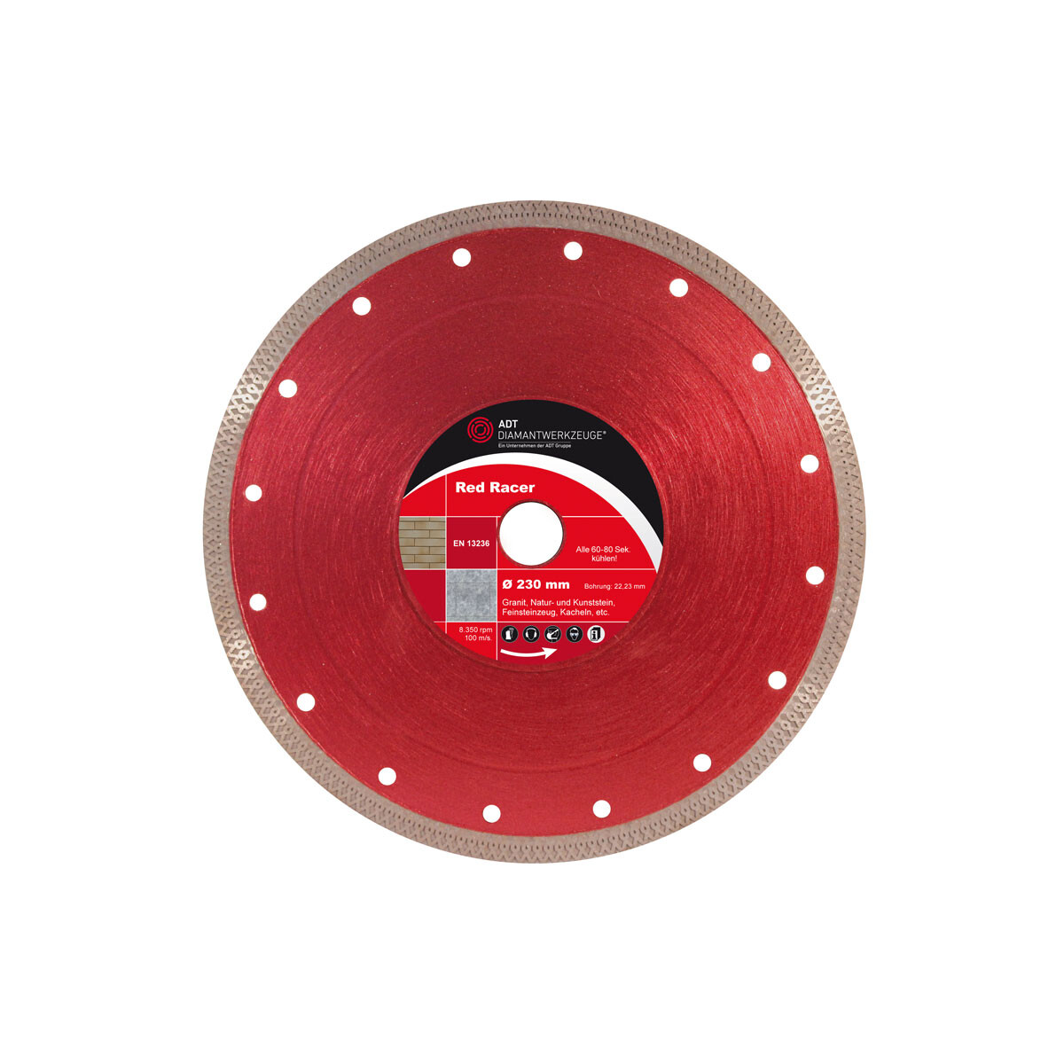 Diamond cutting disc tiles red racer