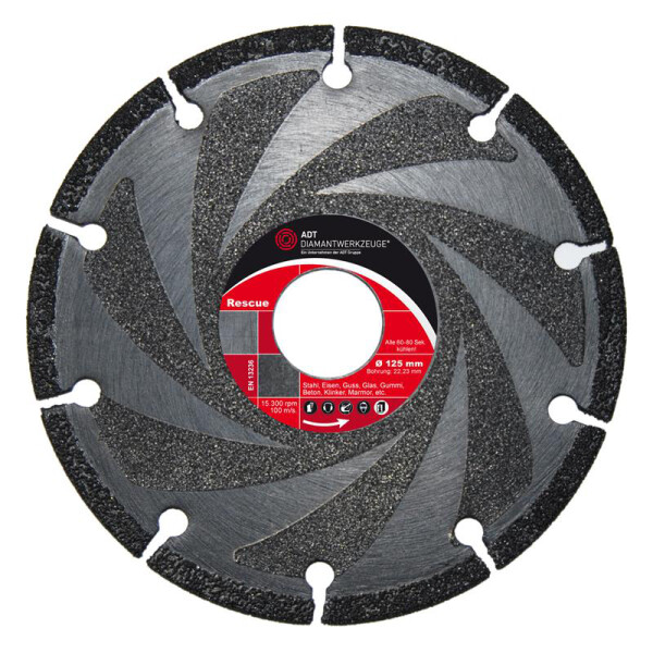 Diamond cutting disc Rescue - Universal Ø 125 mm / bore size 22,23 mm