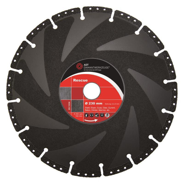 Diamond cutting disc Rescue - Universal Ø 230 mm / bore size 22,23 mm