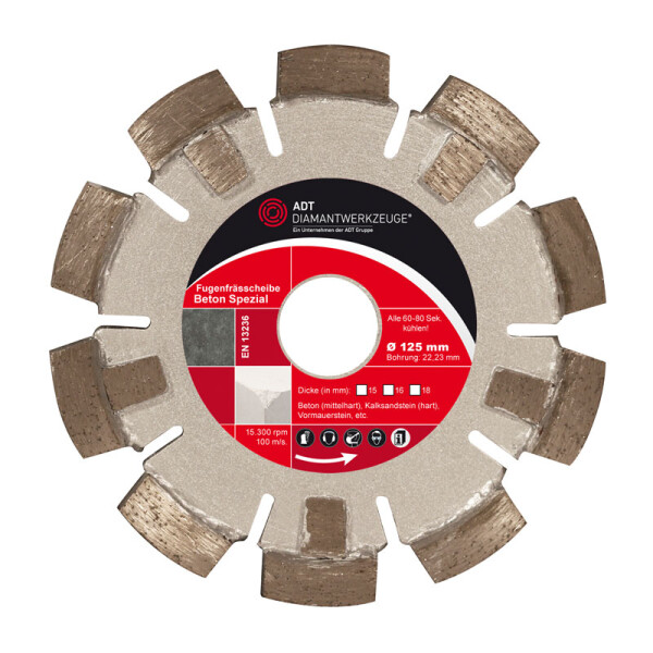 grinding wheel concrete special Ø 115 mm / segment height 10 mm / segment strength 18 mm / bore size 22,23 mm
