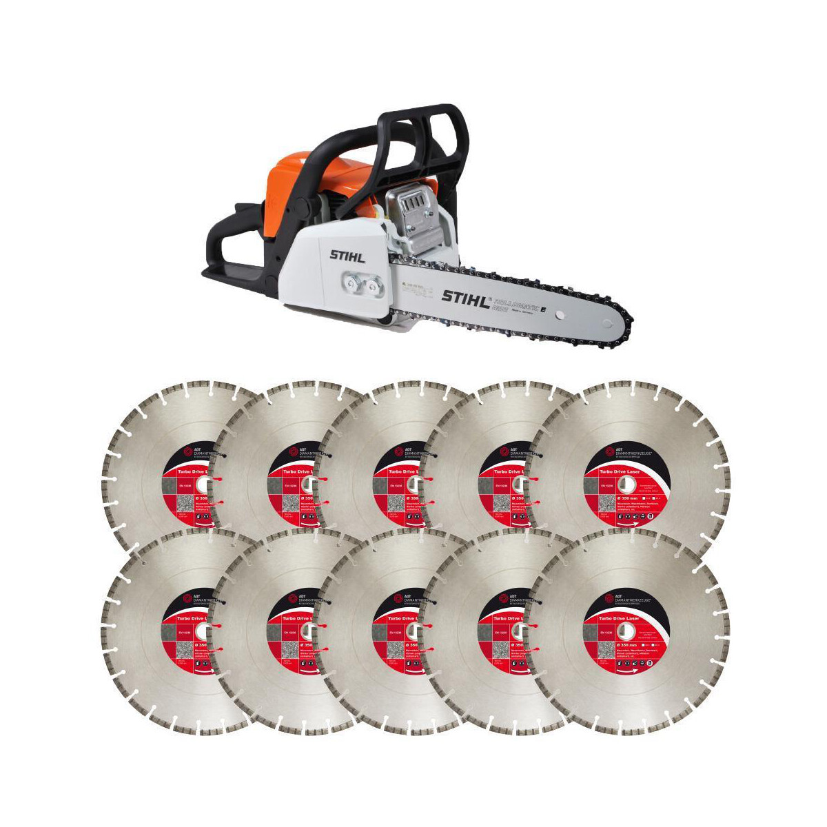 10x Diamanttrennscheibe Turbo Drive Laser Ø 350...