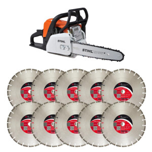 10x diamond saw blade Turbo Drive Laser Ø 350...