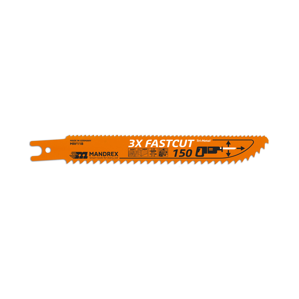 MandreX Säbelsägeblatt Holz 3X FASTCUT - 150 mm...