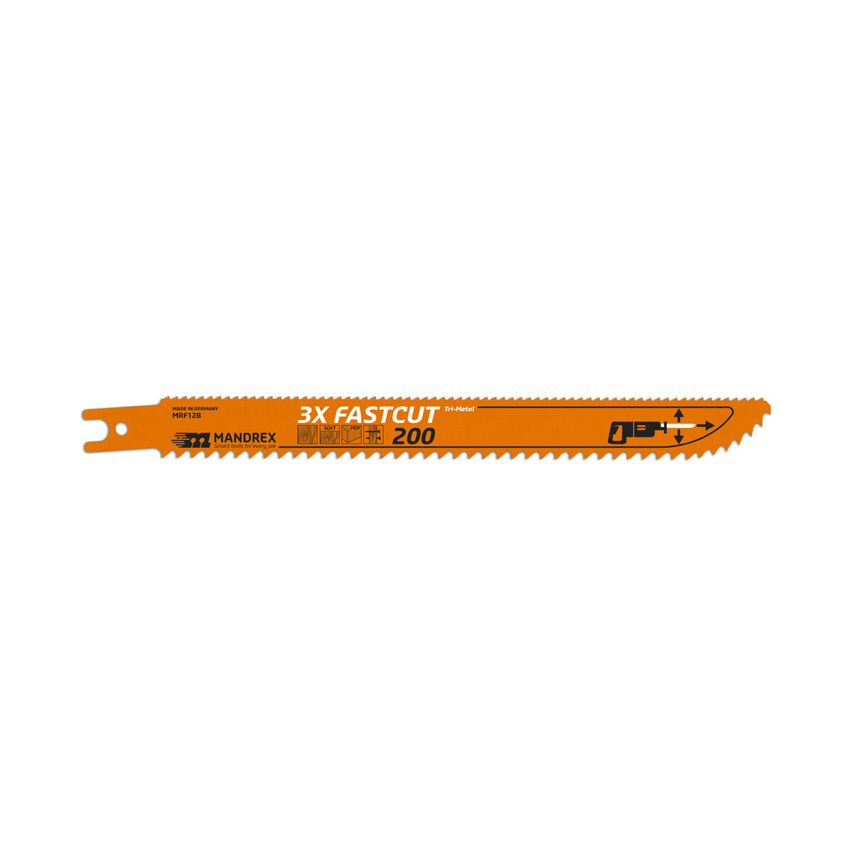 MandreX Säbelsägeblatt Holz 3X FASTCUT - 200 mm...