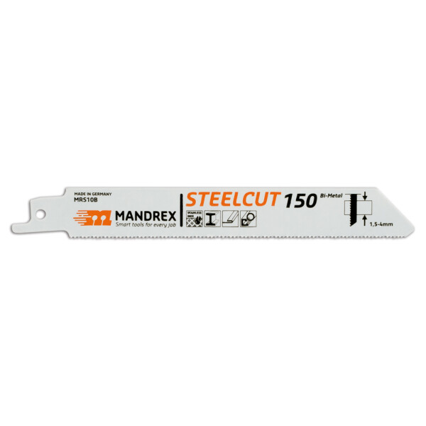 MandreX Säbelsägeblatt Metall STEELCUT T= 1,4 - 150 mm Länge